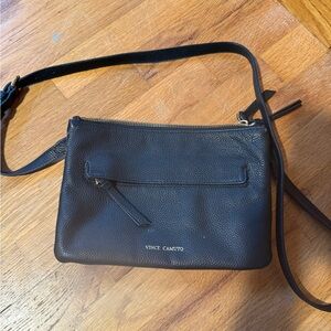 Vince Camuto Black Pebbled Crossbody Bag